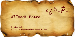 Ónodi Petra névjegykártya